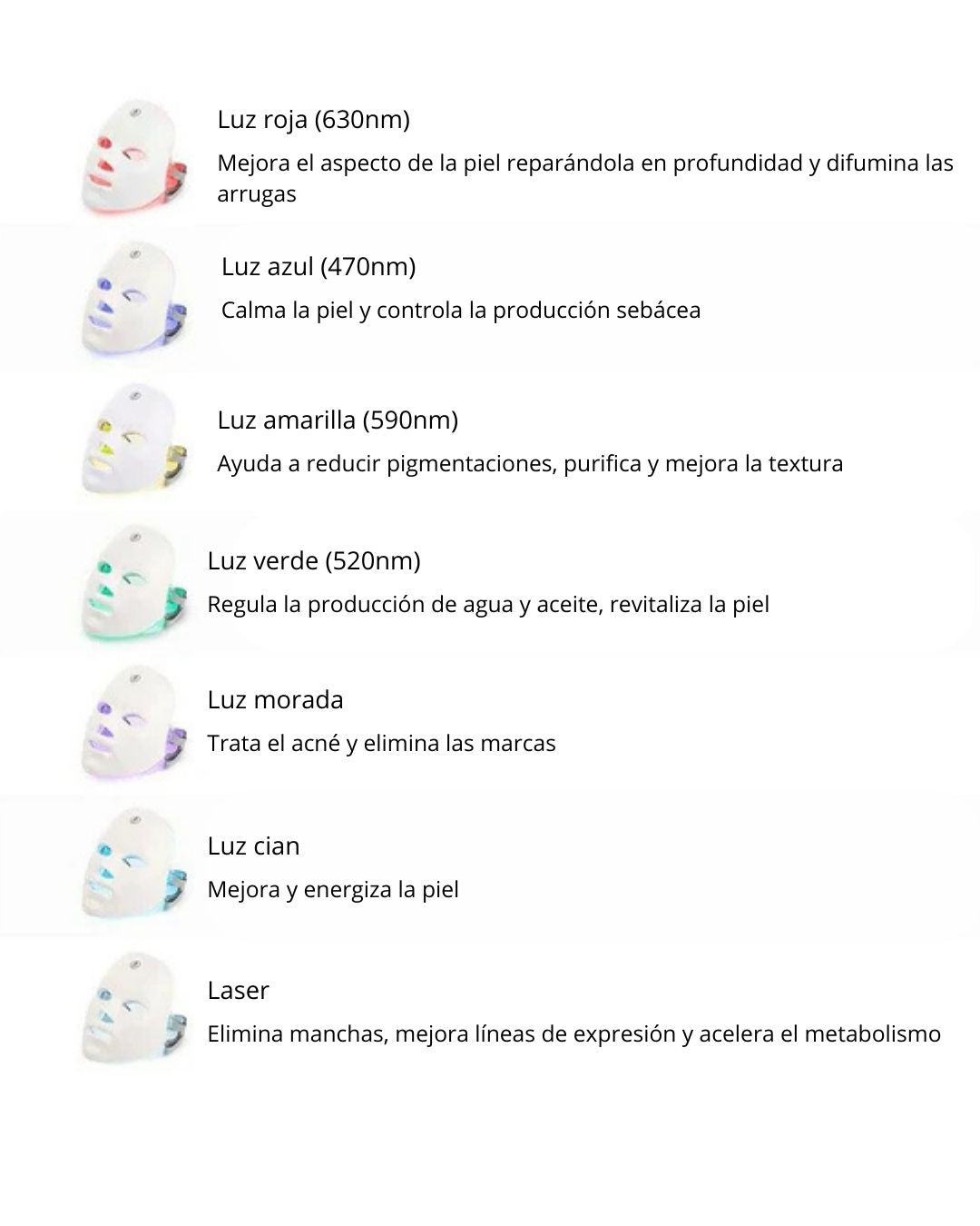 Máscara facial LED- LUMIGLOW